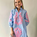 Baroque Floral Applique Dress