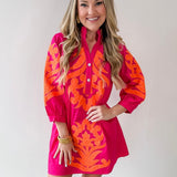 Baroque Floral Applique Dress