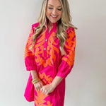 Baroque Floral Applique Dress