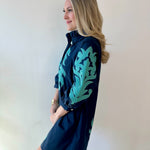 Baroque Floral Applique Dress