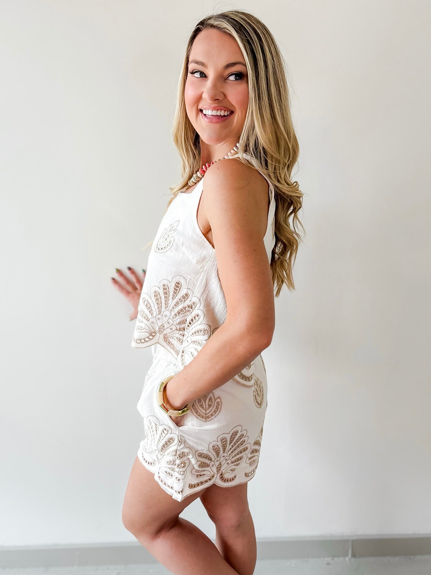 Beach Print Top & Short Set