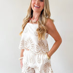 Beach Print Top & Short Set