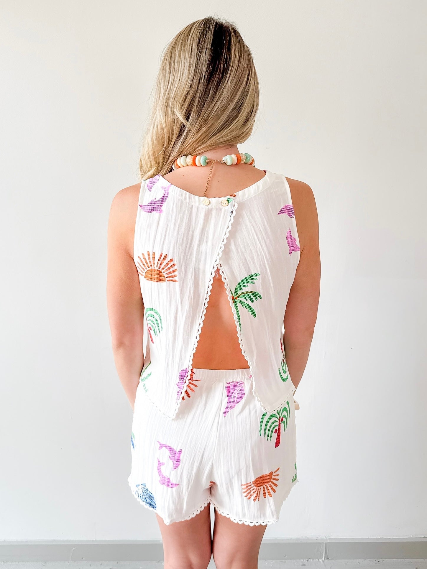 Beach Print Top & Short Set