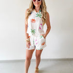 Beach Print Top & Short Set