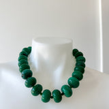 Beaded Round Necklace-Green