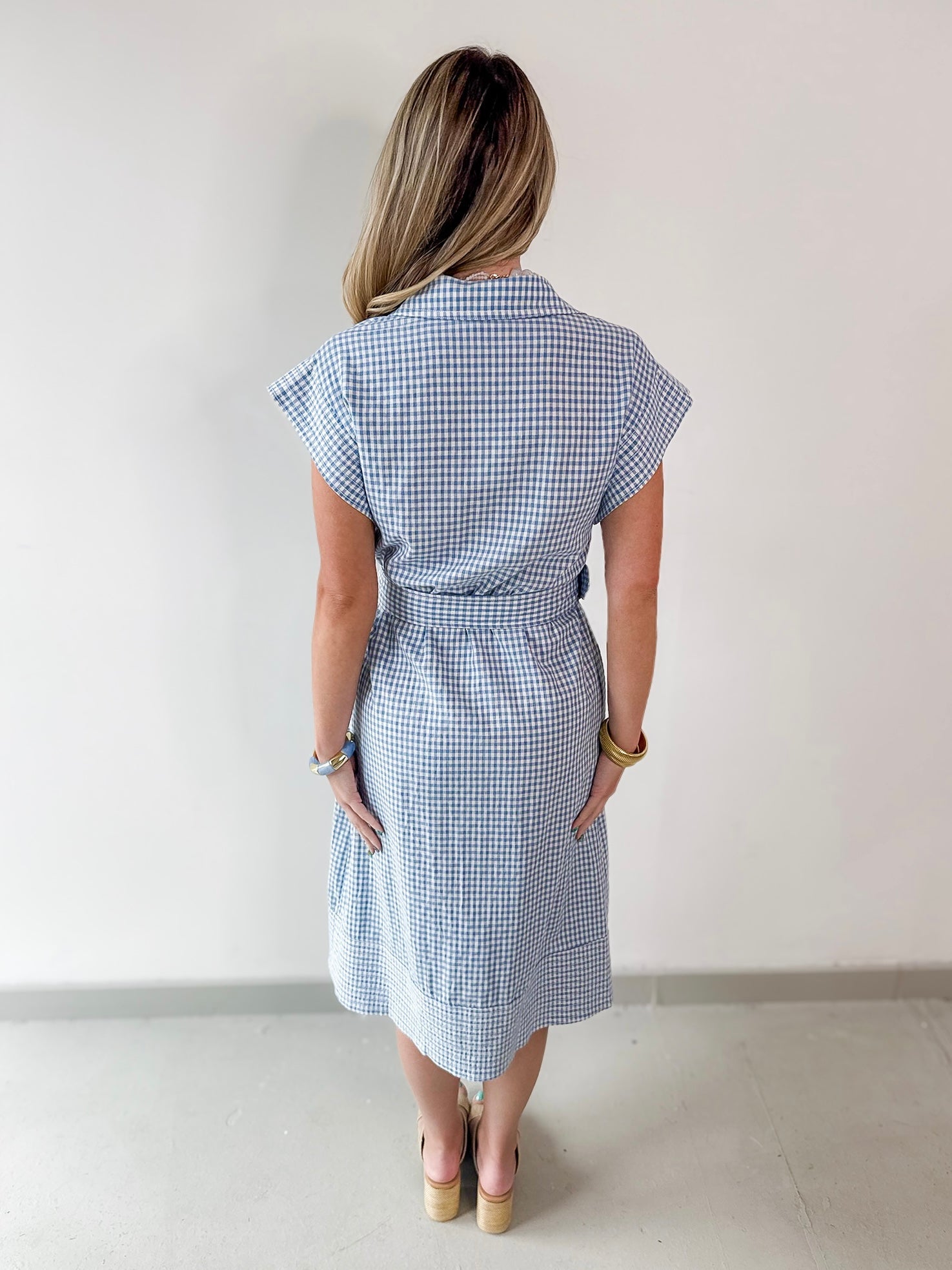 Belted Midi Shirt Dress