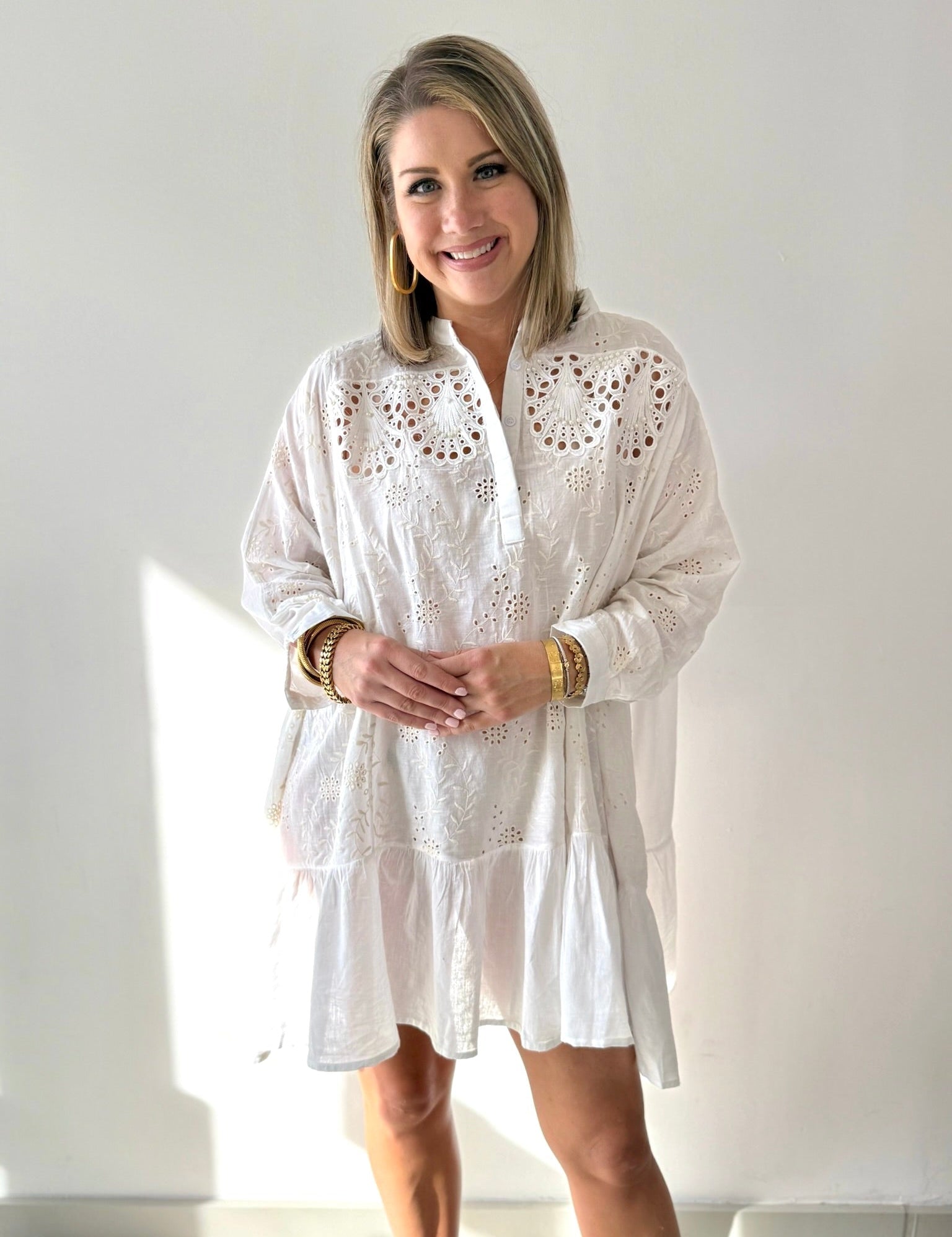 Billie Ivory Tier Sun Dress