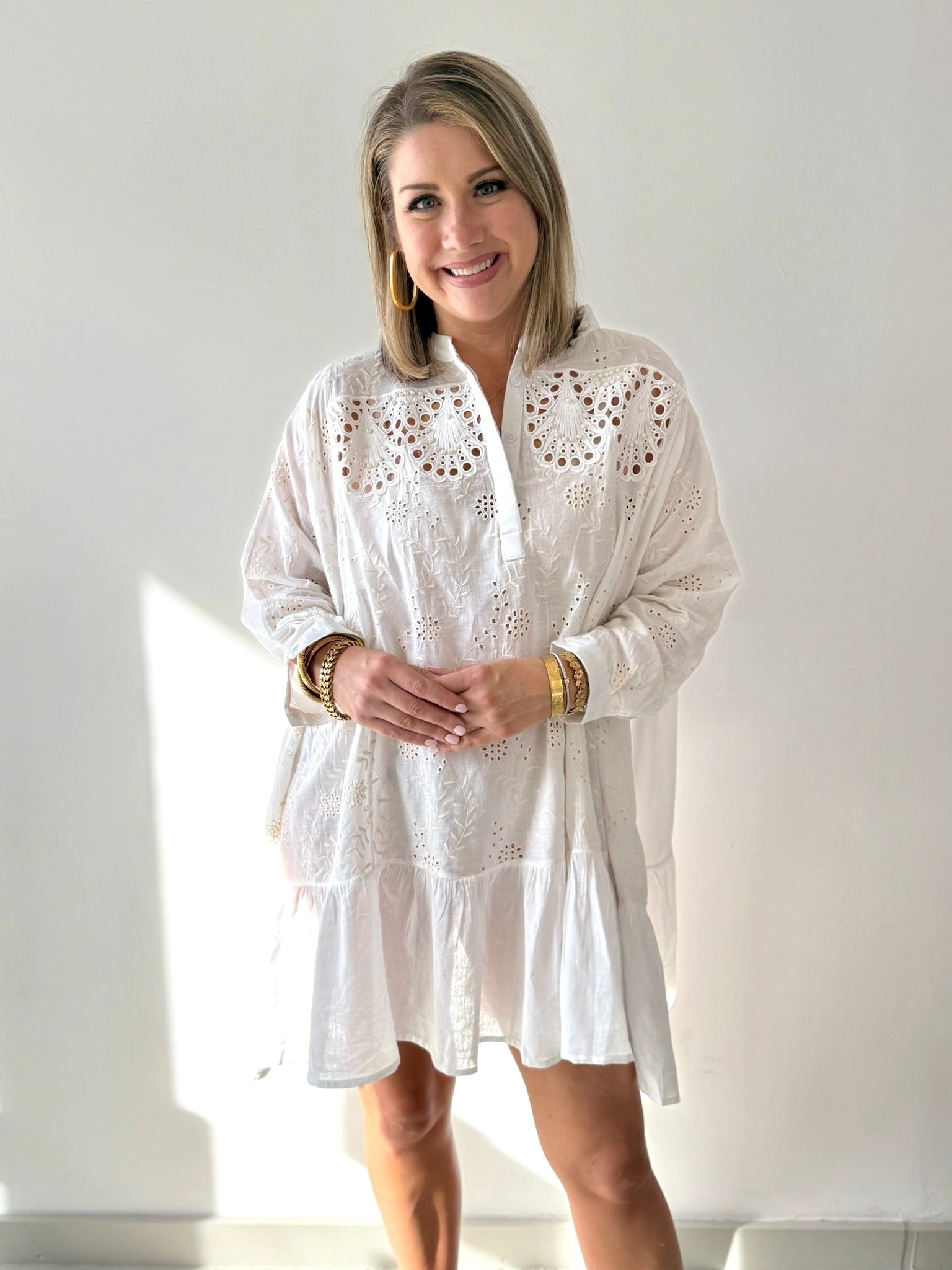 Billie Ivory Tier Sun Dress