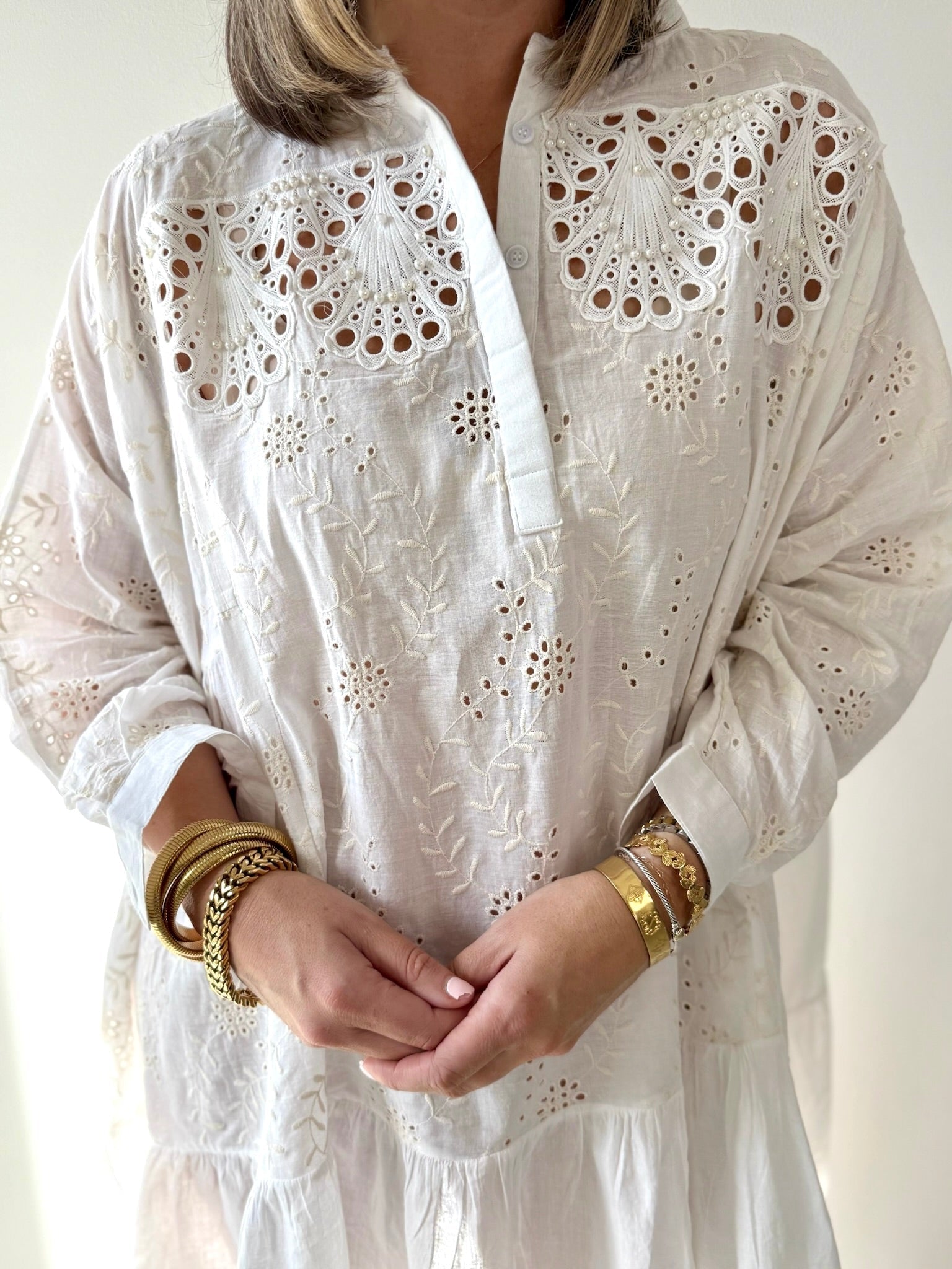 Billie Ivory Tier Sun Dress