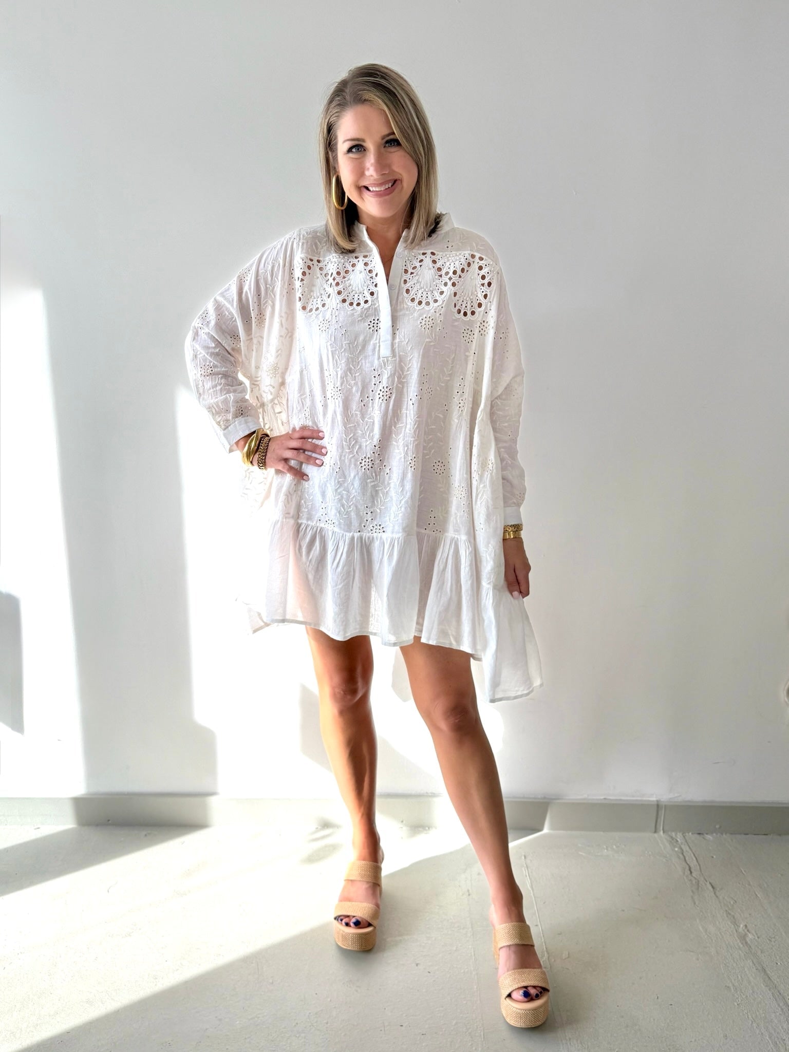Billie Ivory Tier Sun Dress