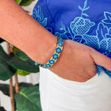 Blue Flower Stretch Bracelet
