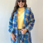 Blue Multi Oversized Coat