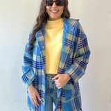 Blue Multi Oversized Coat