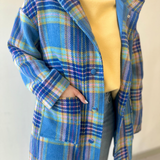 Blue Multi Oversized Coat