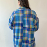 Blue Multi Oversized Coat