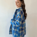 Blue Multi Oversized Coat