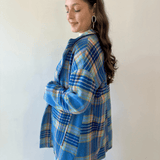 Blue Multi Oversized Coat