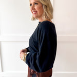 Boat Neck Classic Sweater - Black