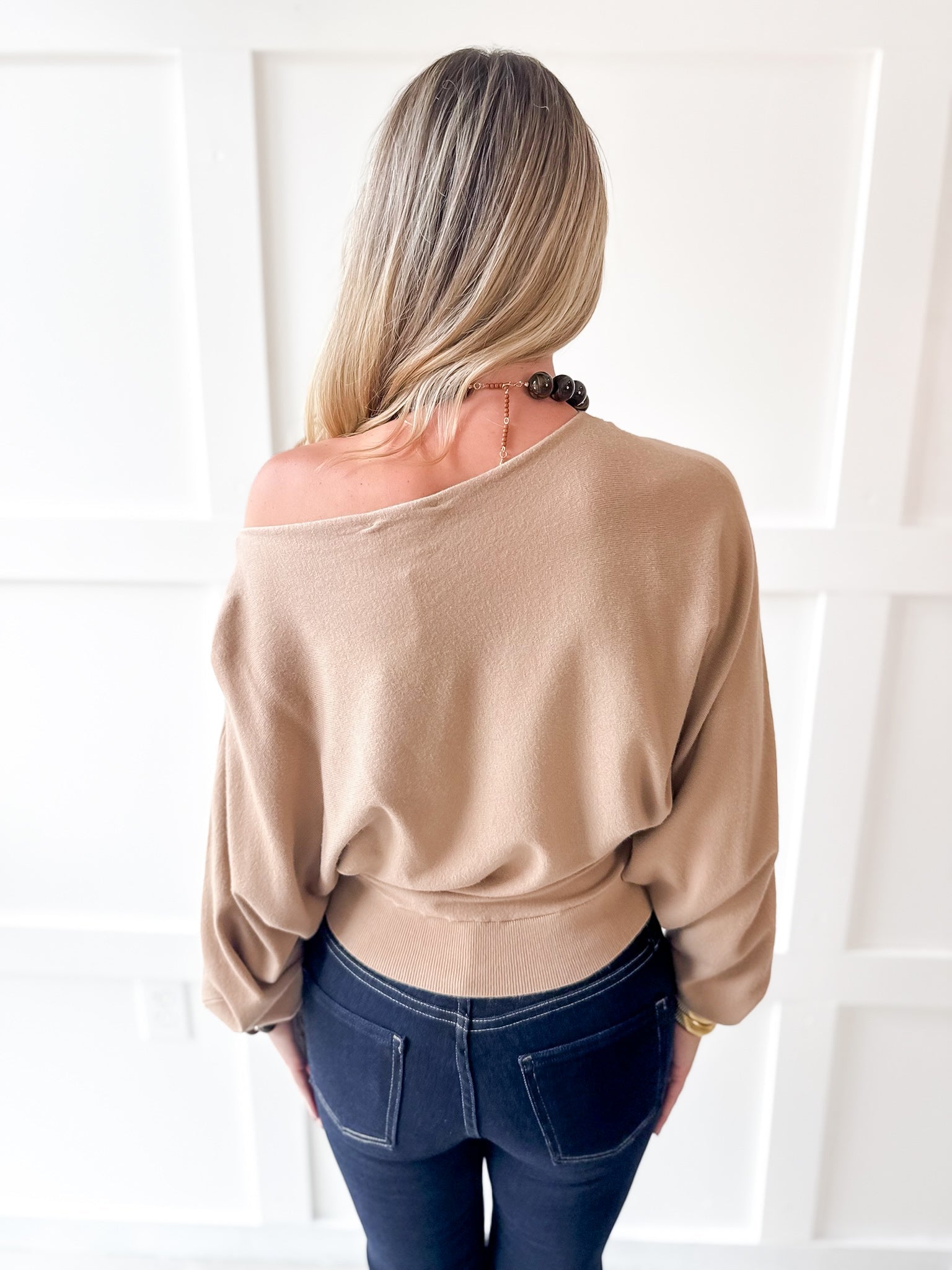 Boat Neck Classic Sweater - Oatmeal