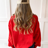 Boat Neck Sweater - Papaya