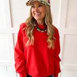 Boat Neck Sweater - Papaya