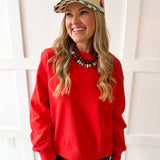 Boat Neck Sweater - Papaya