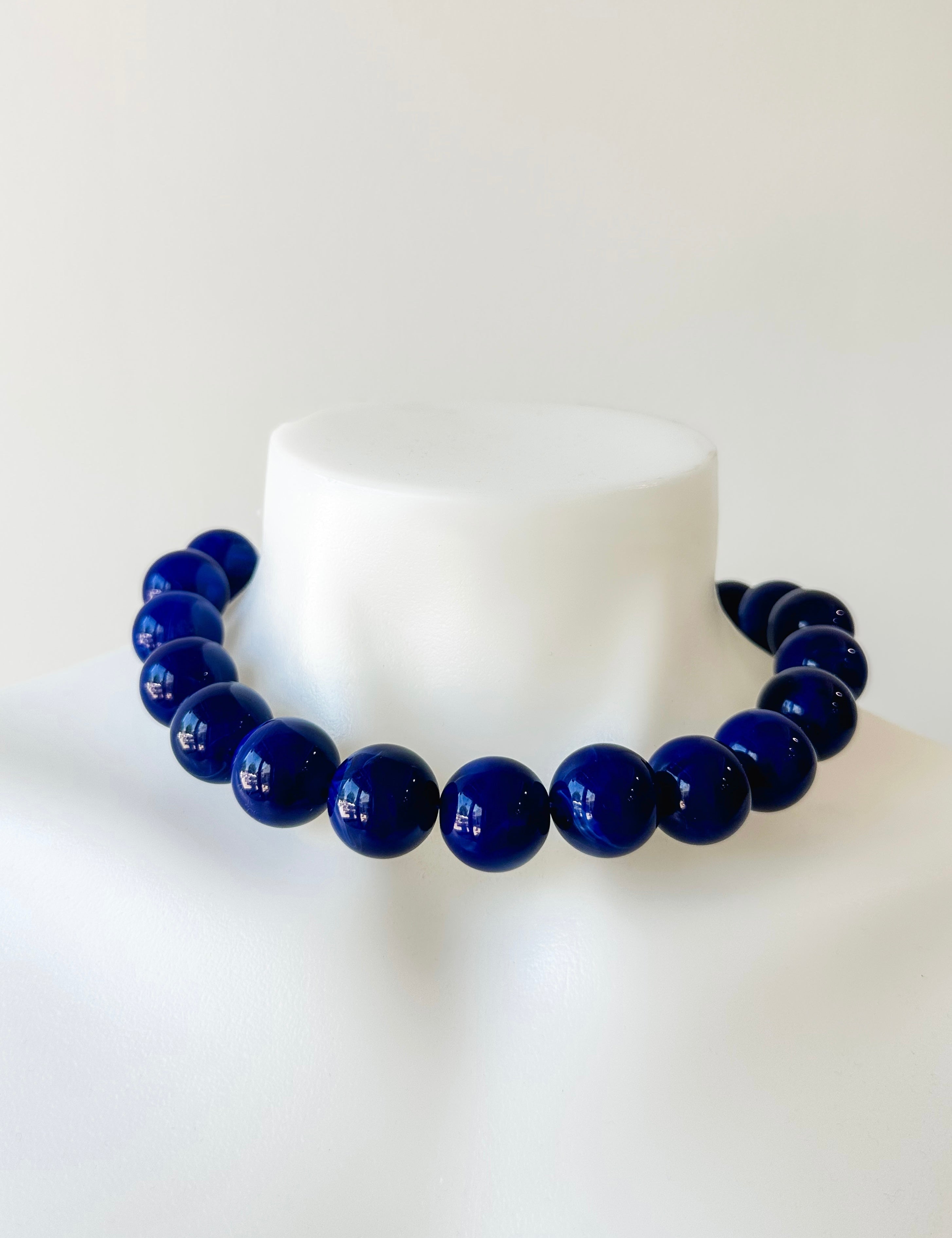 Bohemian Round Beaded Necklace-Blue