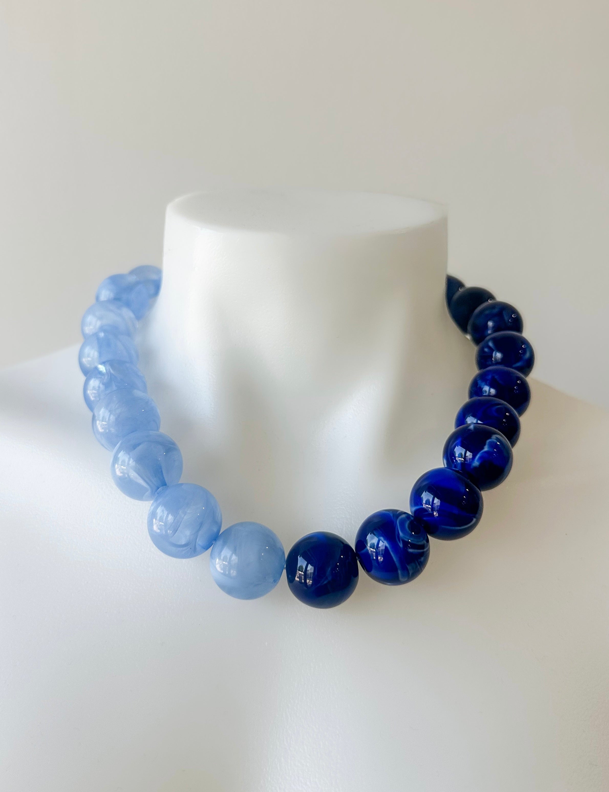 Bohemian Round Beaded Necklace-Blue