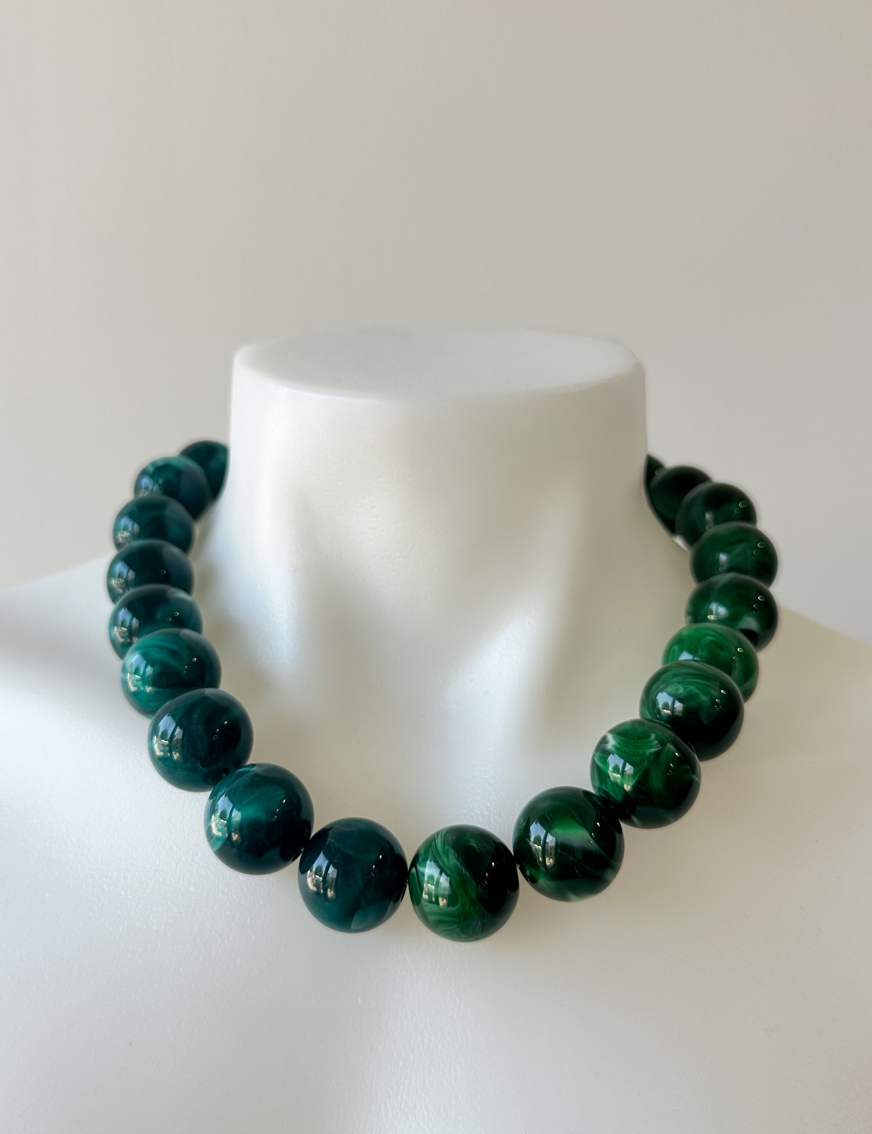 Bohemian Round Beaded Necklace-Green