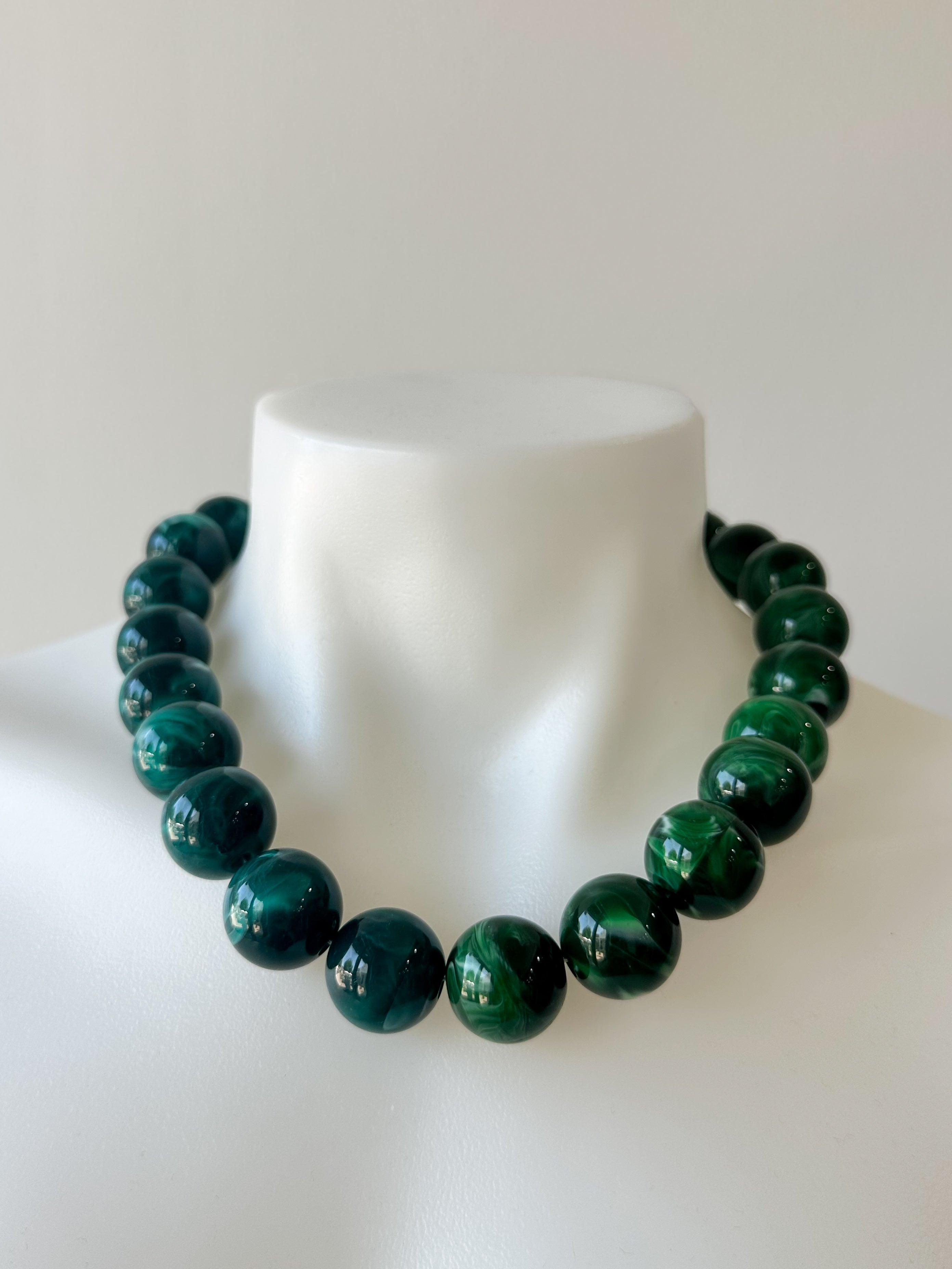 Bohemian Round Beaded Necklace-Green