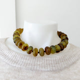 Bohemian Round Necklace- Olive Tortoise