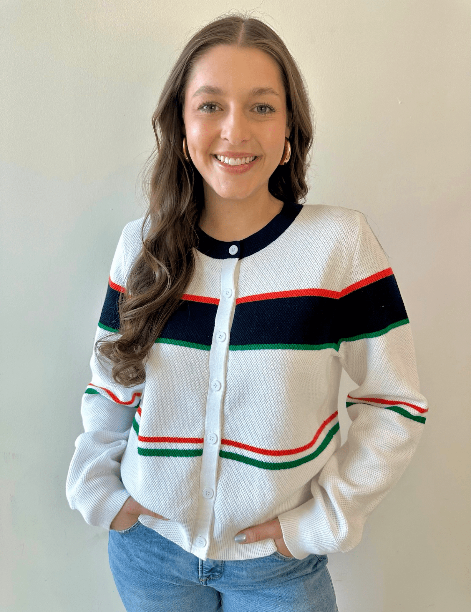 Bold Stripe Cardigan