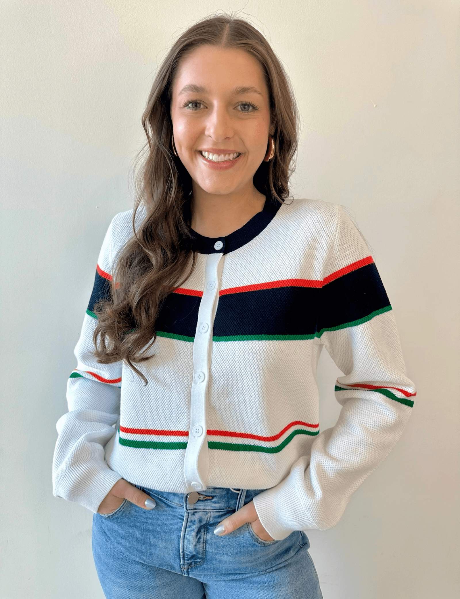 Bold Stripe Cardigan