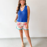 Border Print Shorts