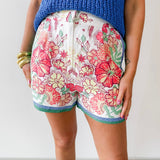 Border Print Shorts