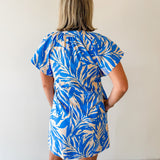 Botanical Print Tunic Mini Dress