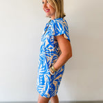 Botanical Print Tunic Mini Dress