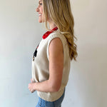 Bow Dog Sweater Vest