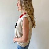 Bow Dog Sweater Vest