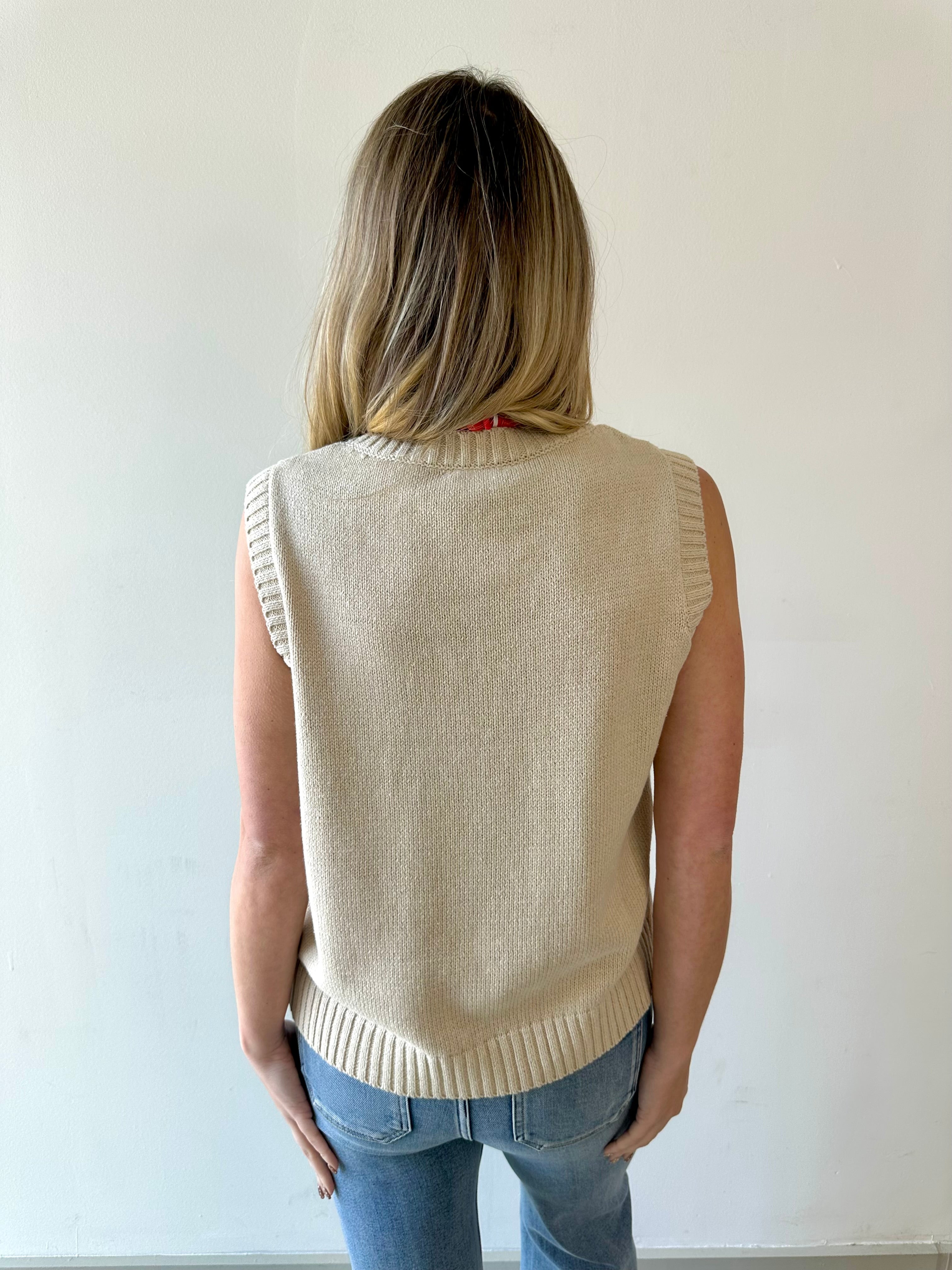 Bow Dog Sweater Vest