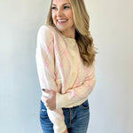 Bow Knit Cardigan With Pockets - Pink