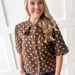 Bow Tie Polka Dot Top