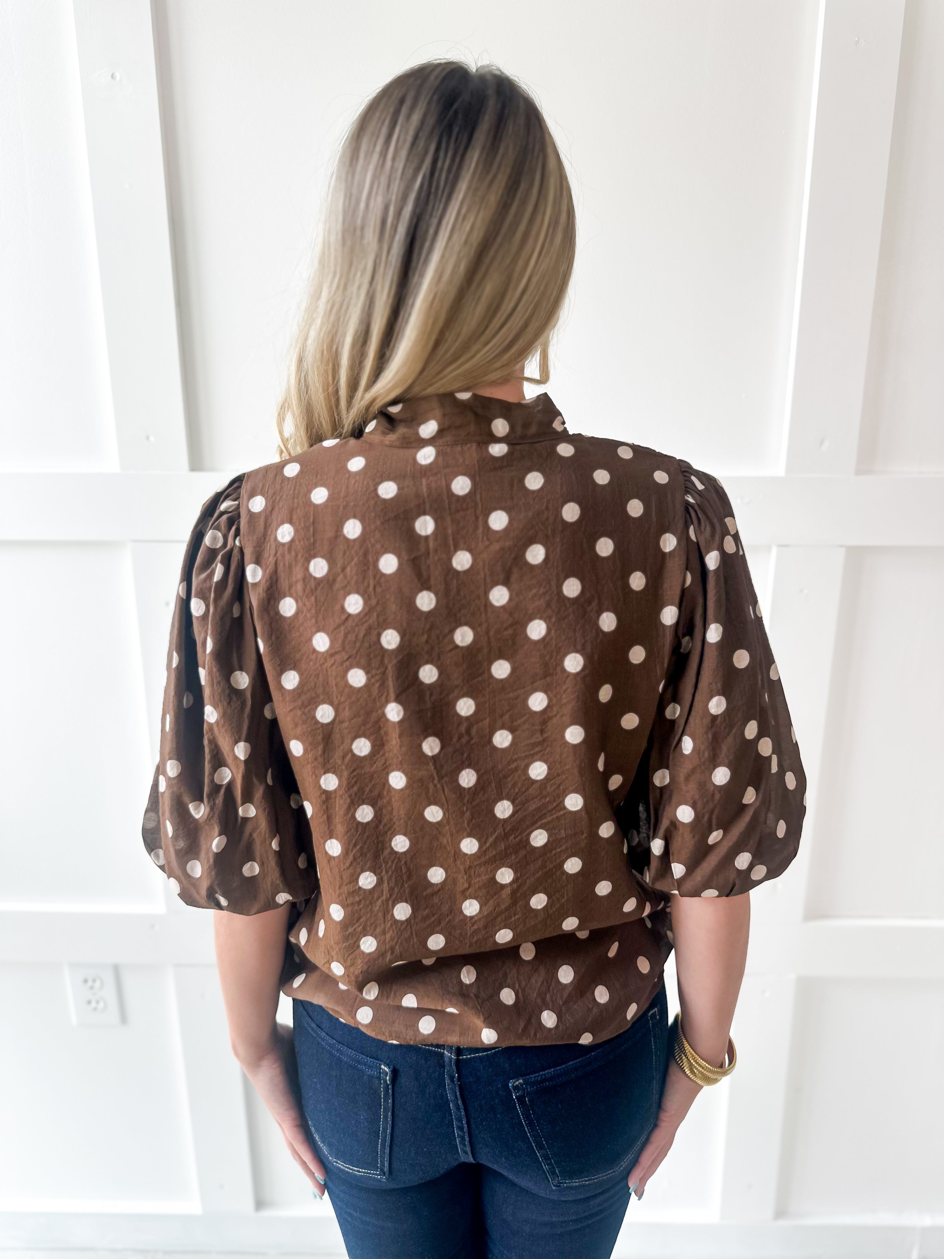 Bow Tie Polka Dot Top