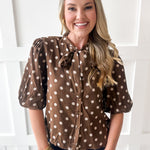 Bow Tie Polka Dot Top