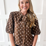 Bow Tie Polka Dot Top