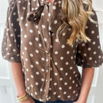 Bow Tie Polka Dot Top