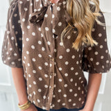 Bow Tie Polka Dot Top