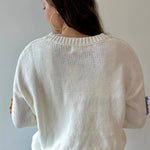 Braided Heart Crew Neck Sweater