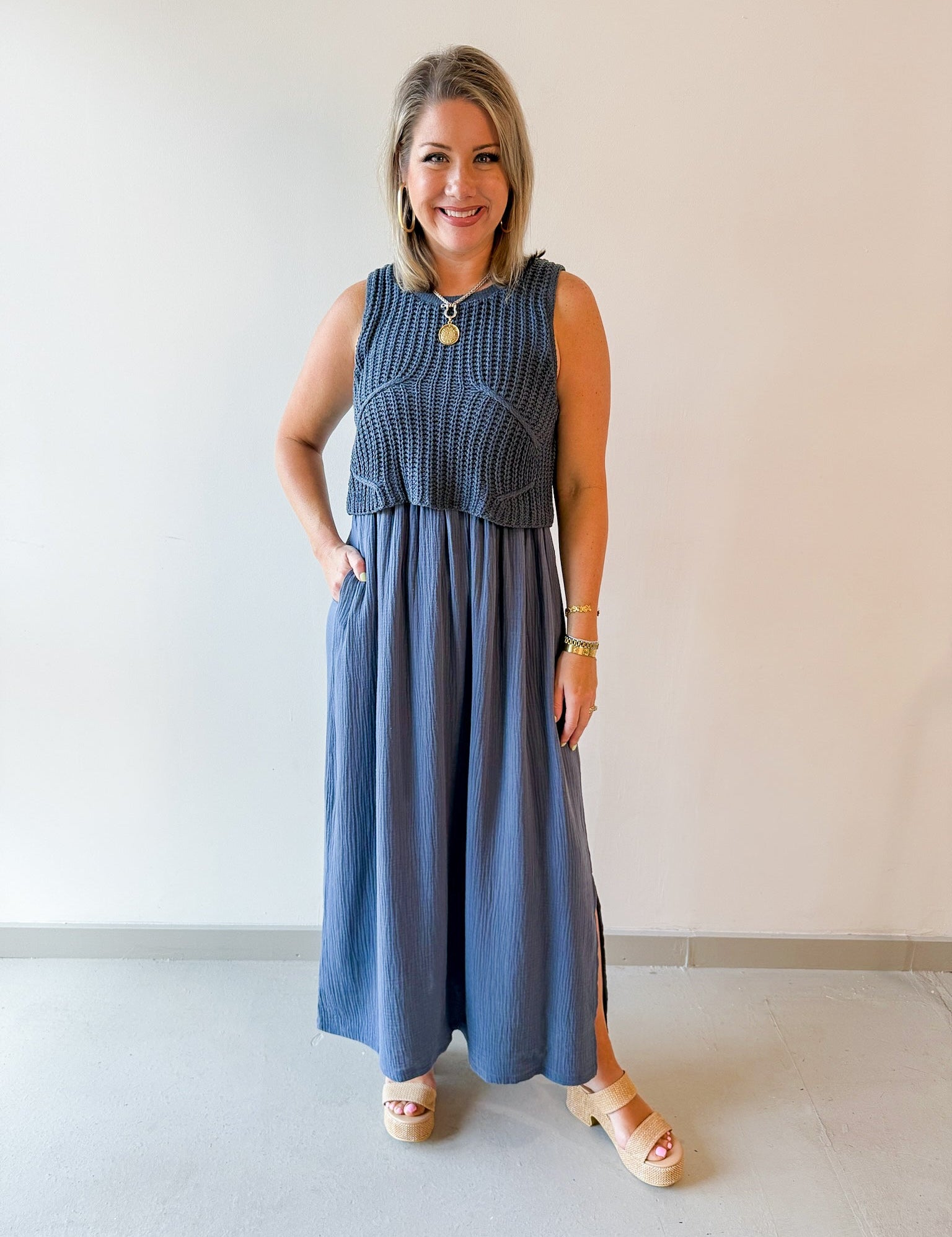 Braylee Sweater Layered Dress