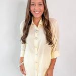 Butter Yellow Embellished Shirt